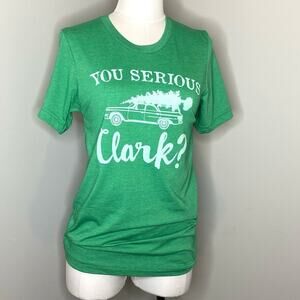 You Serious Clark? Green Christmas T-Shirt Ruby's Rubbish Size 2XL